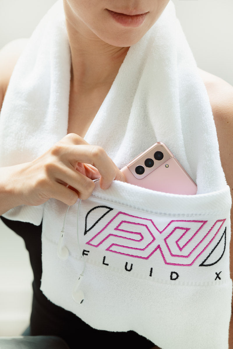 FX Sports Towel with Zipper Pocket